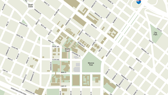 VCU Monroe Park Campus map